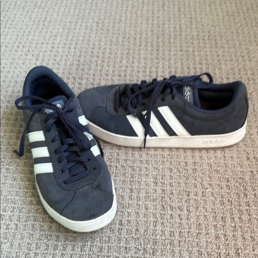 adidas Women's Navy and White Casual Sneakers